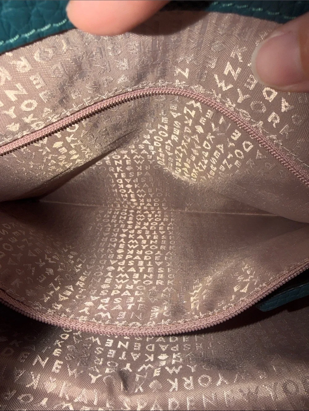 Kate Spade Teal 100% Cow Leather Tote Bag- Please read description - Picture 4 of 13